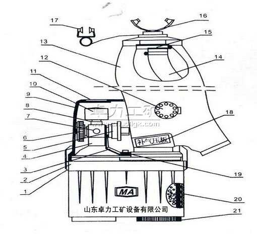 ZYX45隔絕式壓縮氧自救器結(jié)構(gòu)圖